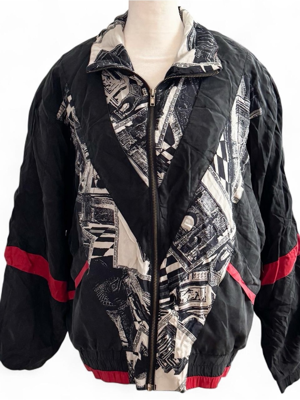 Vintage Studio Ray 100% Silk Windbreaker — Size Medium